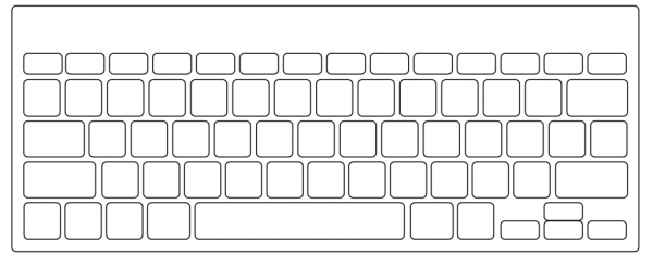 Клавиатура шаблон для печати