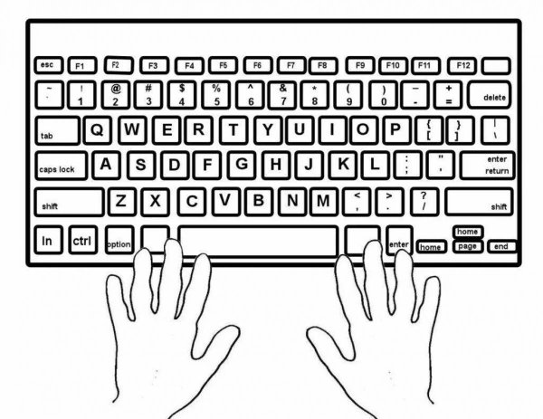 Клавиатура компьютера раскраска