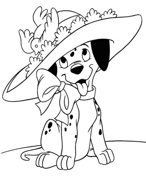 Раскраски 101 далматинец щенки