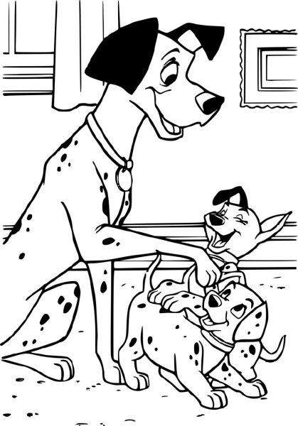 Раскраски 101 далматинец Пэдди