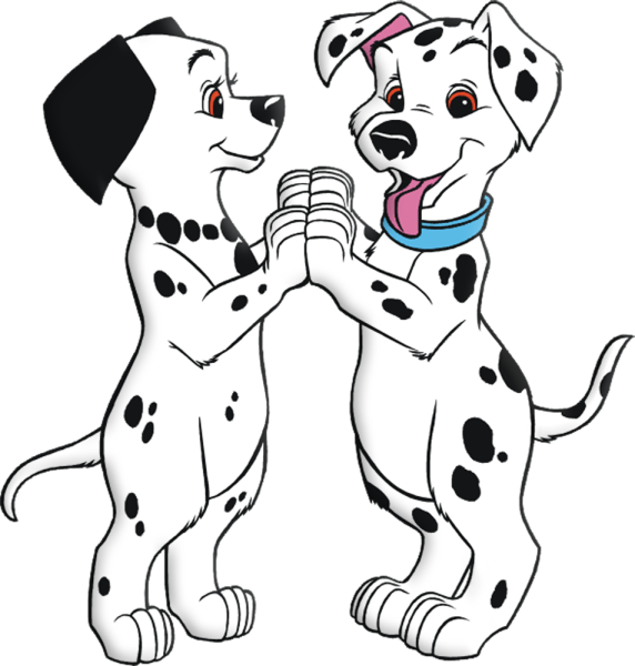 Черно белый далматинец