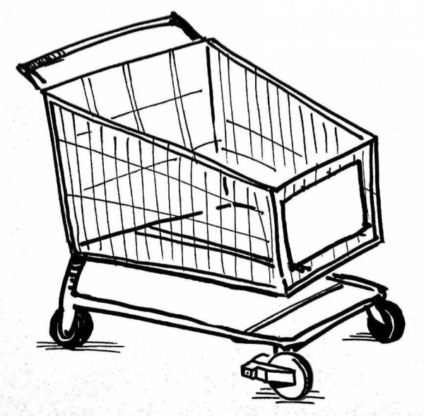 Тележка для продуктов раскраска