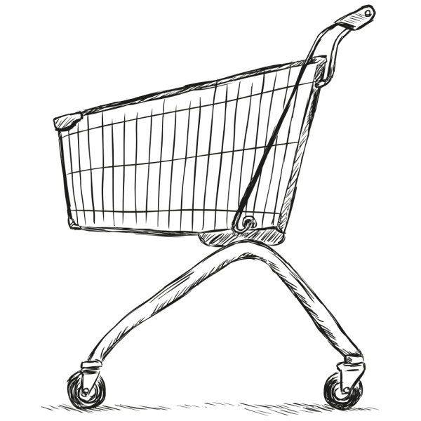 Тележка для продуктов раскраска