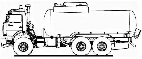 КАМАЗ 5410 бензовоз чертеж