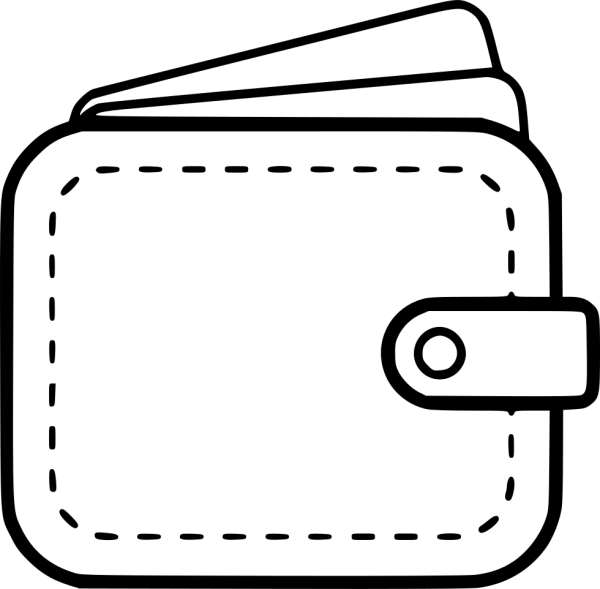 Бумажник нарисованный