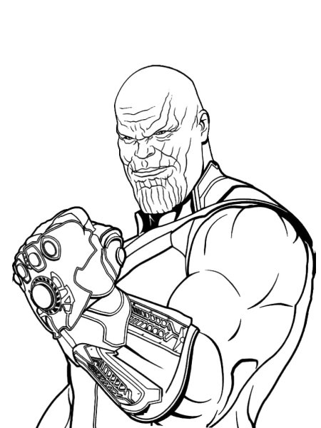Раскраска Marvel Танос