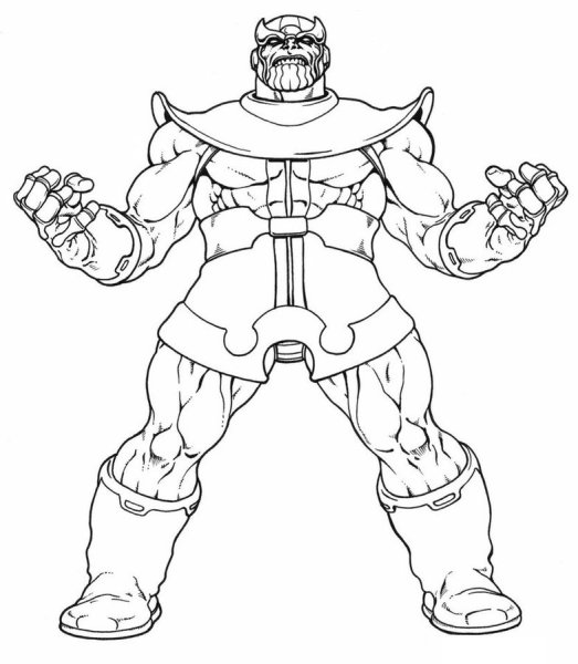 Раскраска Marvel Танос