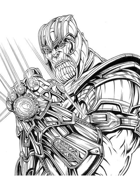Раскраска Marvel Танос