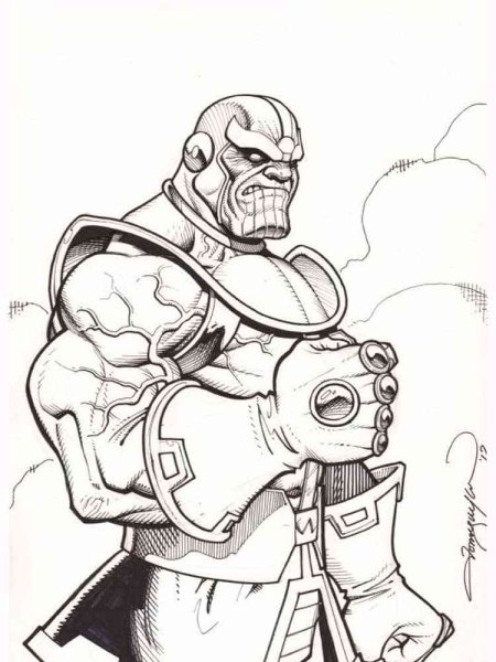 Раскраска Marvel Танос