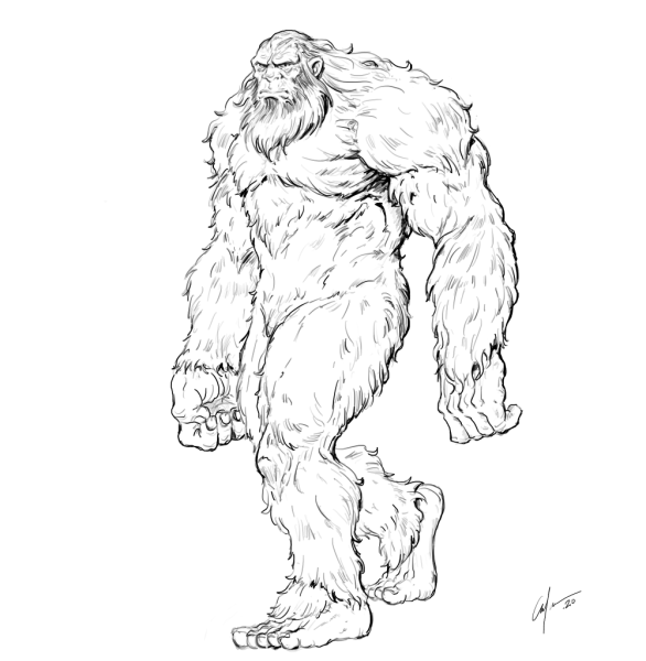 Bigfoot раскраска