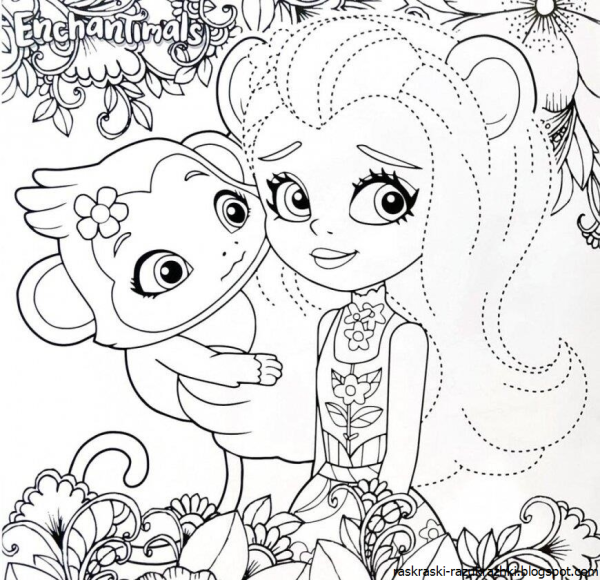 Раскраска мультфильм Enchantimals