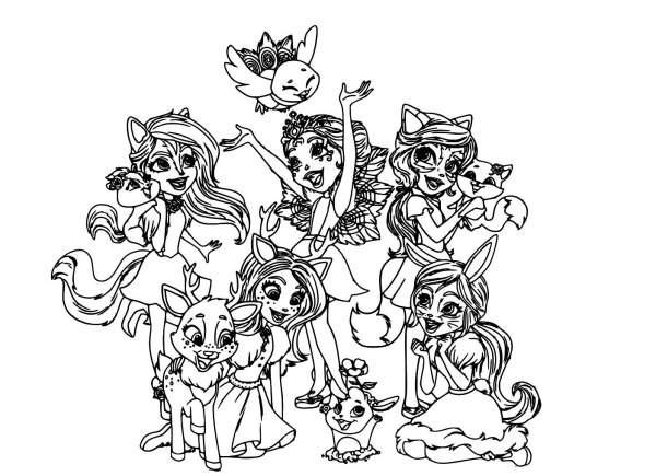 Разукрашки Энчантималс