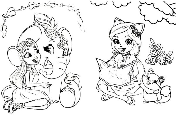 Энчантималс Сейдж Скунси раскраска