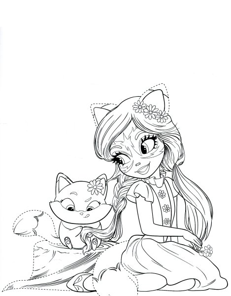 Раскраска Энчантималс Филисити