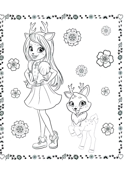 Раскраски Энчантималс Данесса