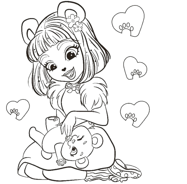 Энчантималс куклы раскраски