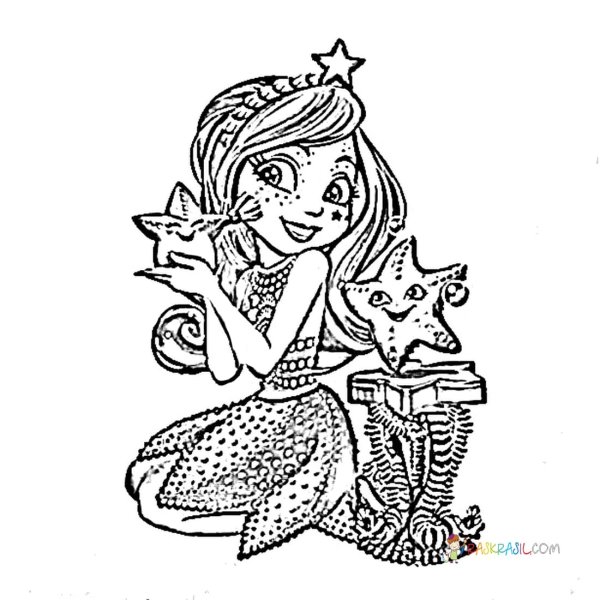 Enchantimals Дельфин раскраска