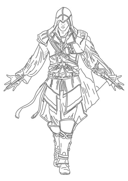 Раскраска ассасин Крид