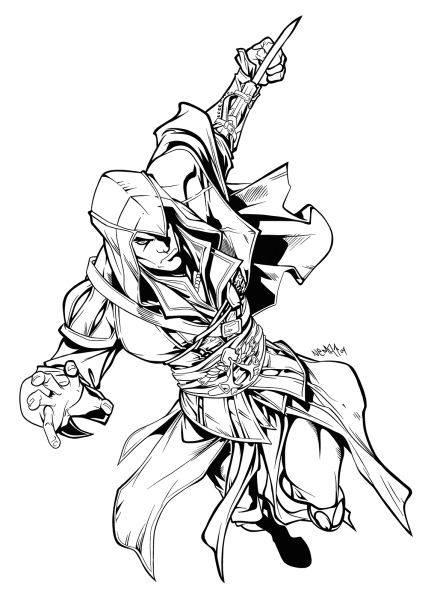 Раскраска ассасин Крид