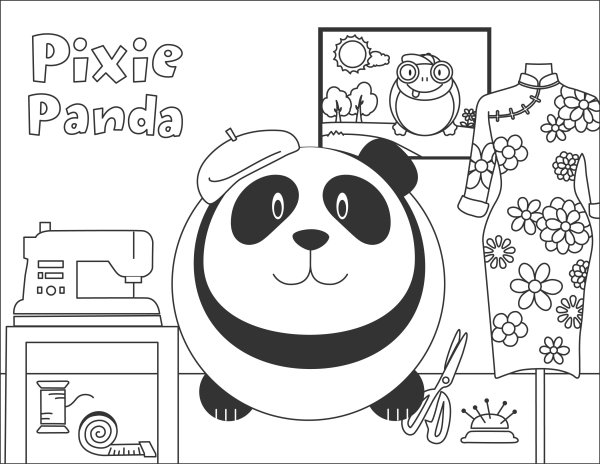 Раскраска Панда