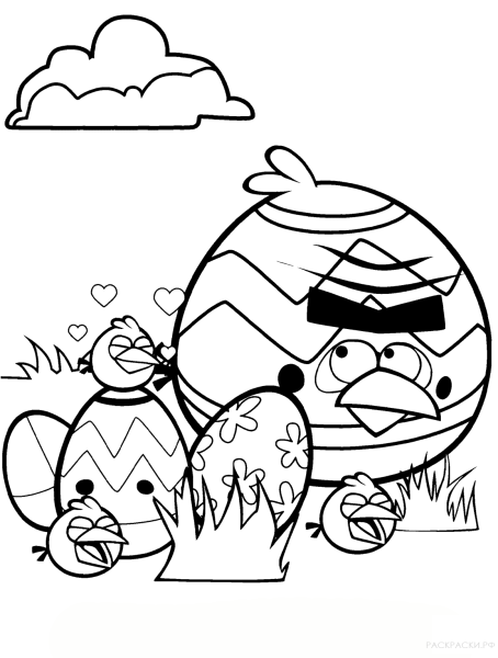 Раскраски Angry Birds Seasons