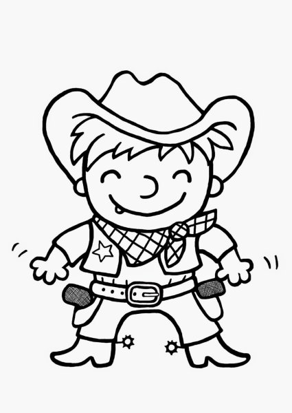 Раскраска раскраска ковбой