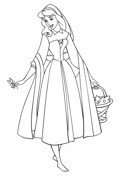 Раскраски принцессы Диснея Аврора