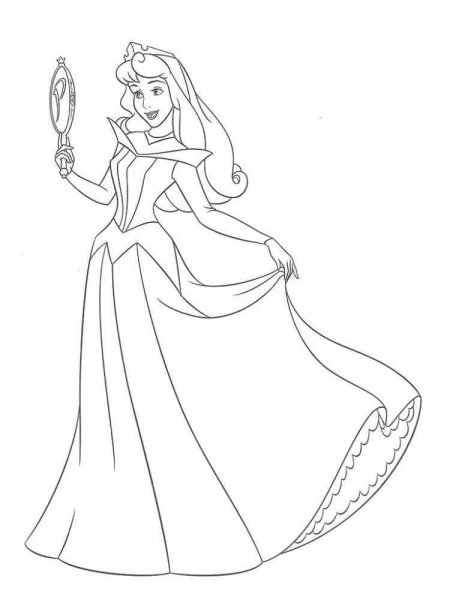 Принцесса. Раскраска