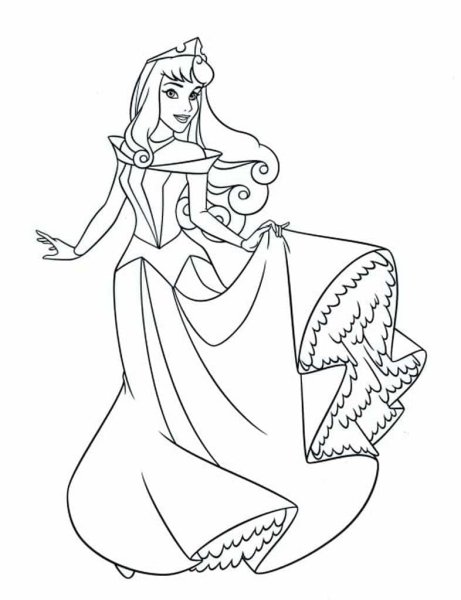 Раскраски принцессы Диснея Аврора
