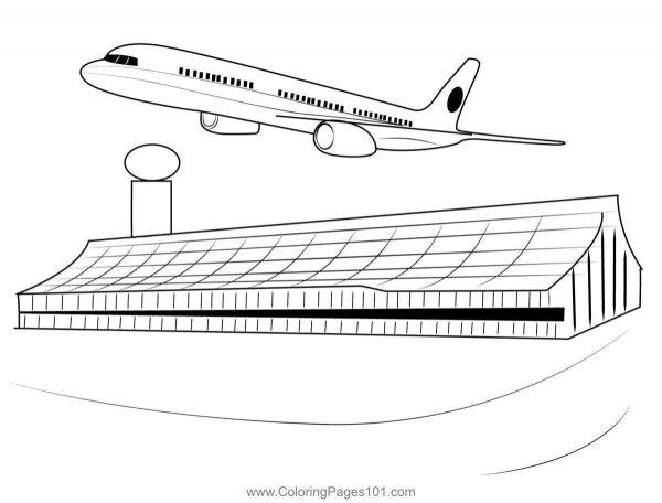 Раскраски аэропорт Боинг 737