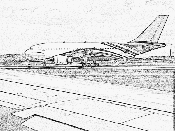 Boeing 747 рисунок сбоку