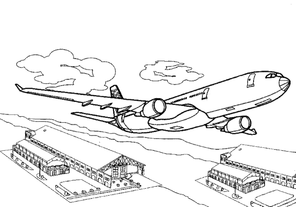 Раскраска самолет Аэробус а380