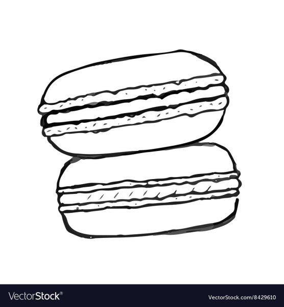 Макаруны раскраска