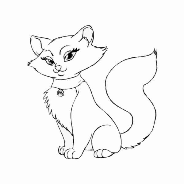 Кошки. Раскраска