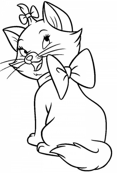 Кошечка Мари раскраска