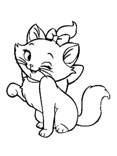 Кошка для раскрашивания