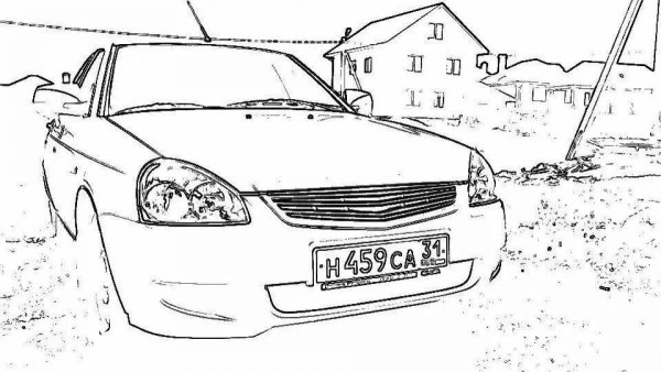 Разукраска Лада Приора
