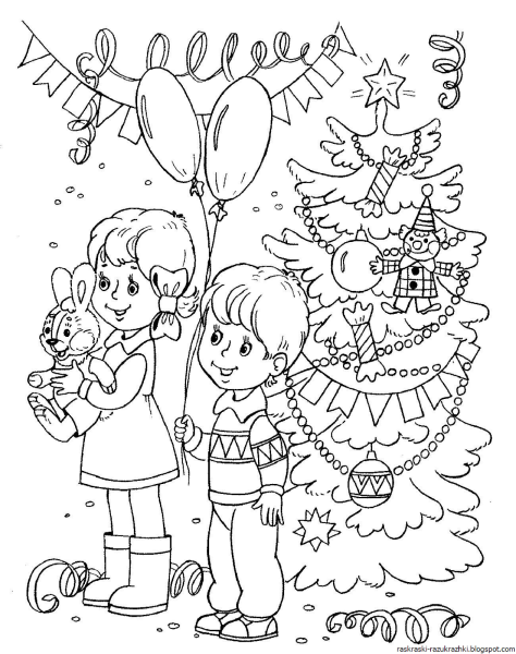 Новогодняя раскраска