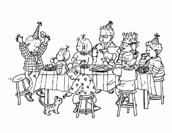 Раскраска детский праздник