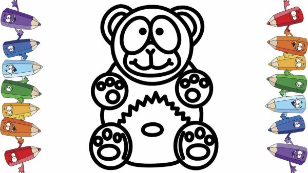 Медведь Валера раскраска