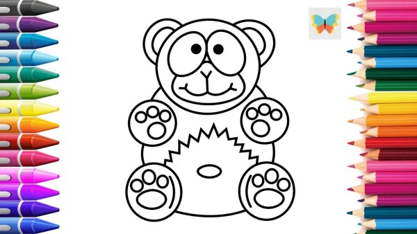 ЖЕЛЕЙНЫЙ медведь раскраска