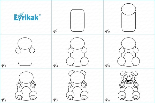 Нарисовать медведя Валерк