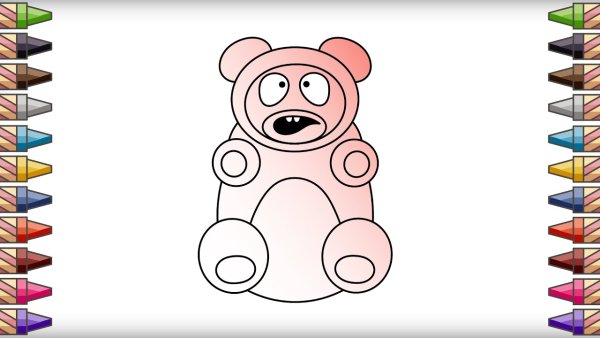 ЖЕЛЕЙНЫЙ медведь раскраска