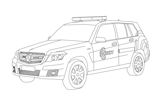 Мерседес GLK 350 раскраска