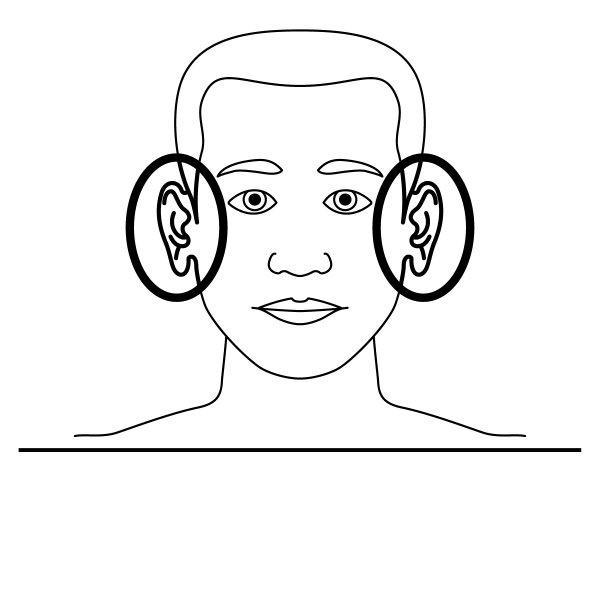 Карточка раскраска Ears