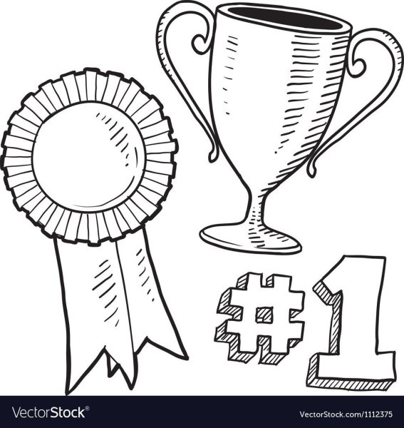 Кубок раскраска для детей