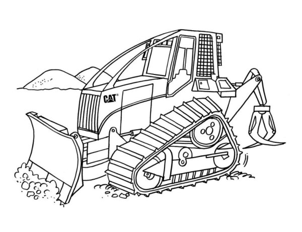 Трактор JCB раскраска