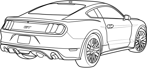 Раскраска Ford Mustang Shelby gt350