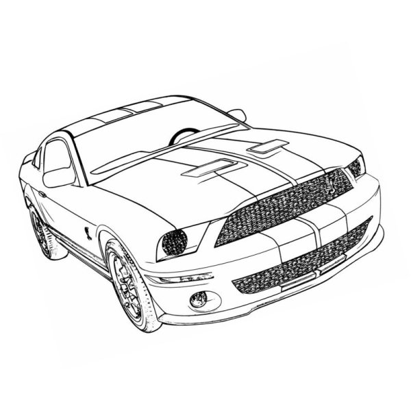 Разукрашкам Форд Мустанг