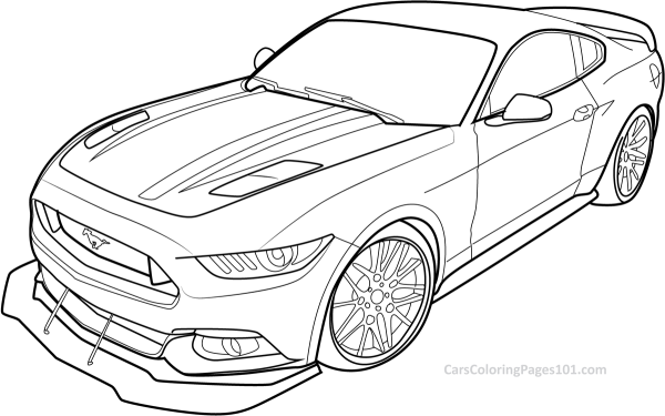 Форд Мустанг 2020 раскраска